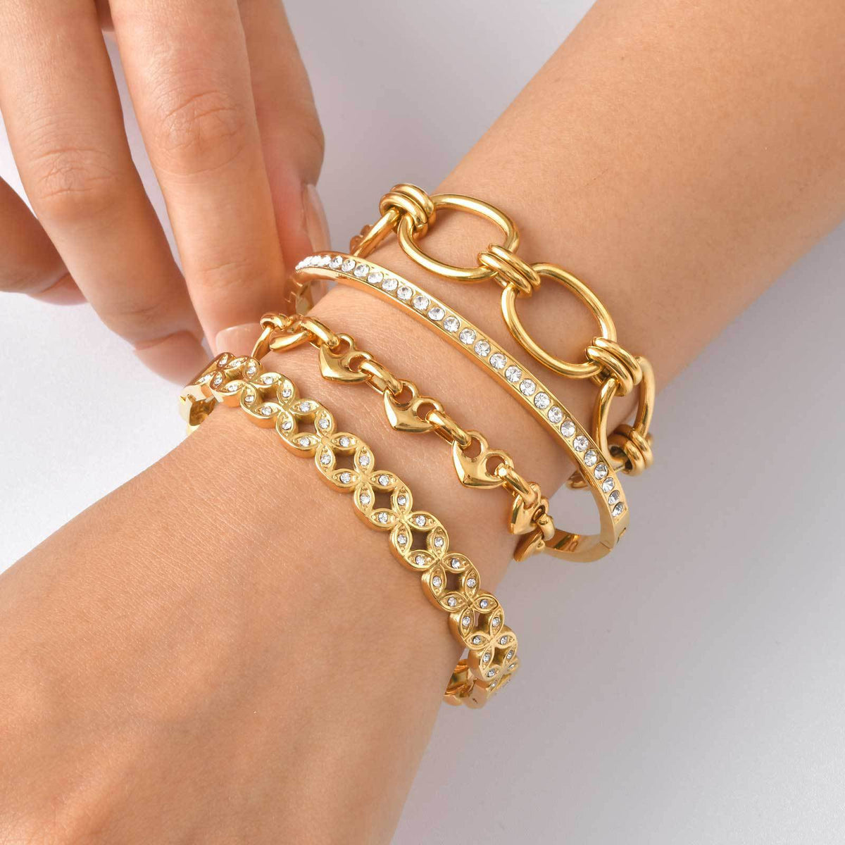 Hip-Hop Stainless Steel Bracelet Collection
