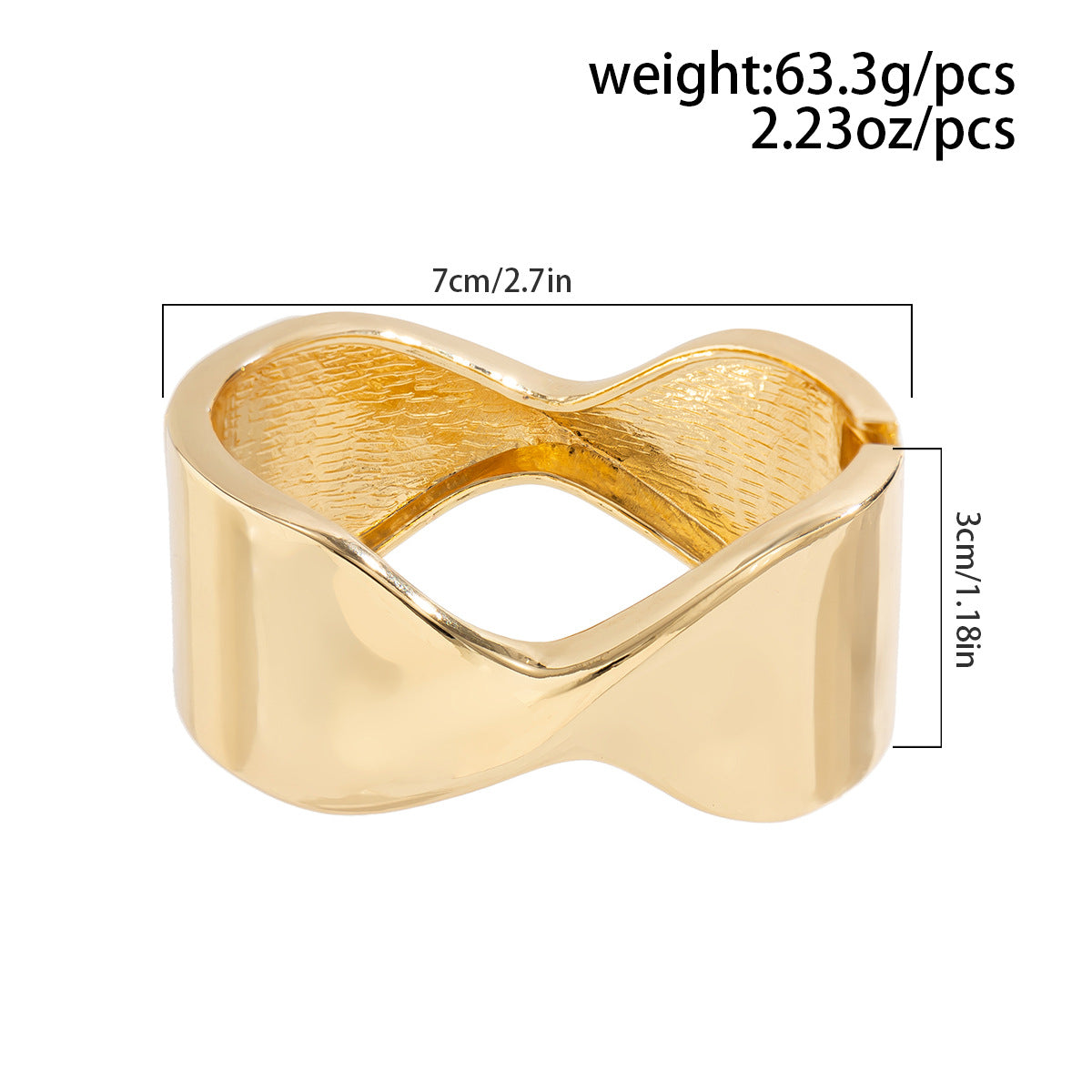 Planderful Retro Cross Metal Wide Bracelet For Women Statement Vintage Jewelry Vienna Verve
