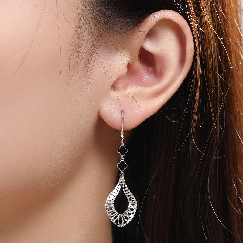 Clover Korean 925 Sterling Silver Women's Earrings