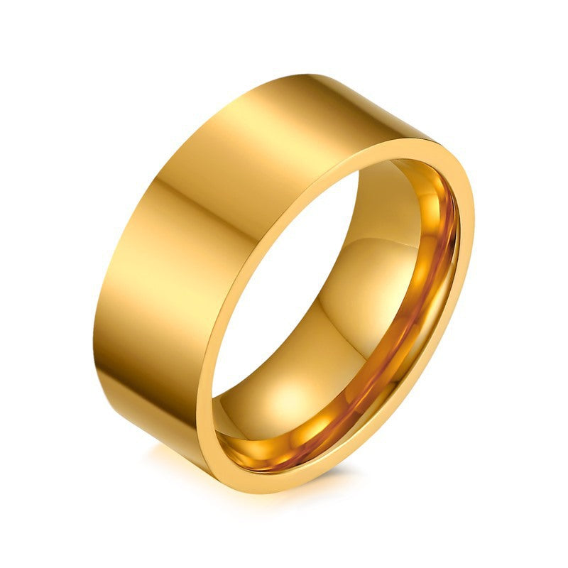 Titanium Steel Japan and Korea Simple Smooth Surface Ring