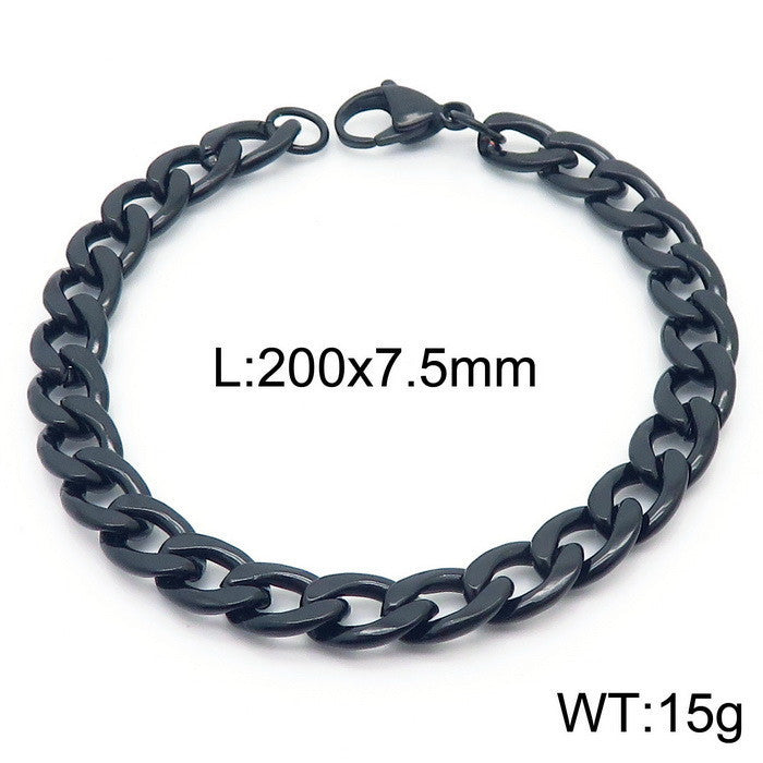 Minimalist Unisex Bracelet Stacked Figaro Twist Chain Cuban Chain
