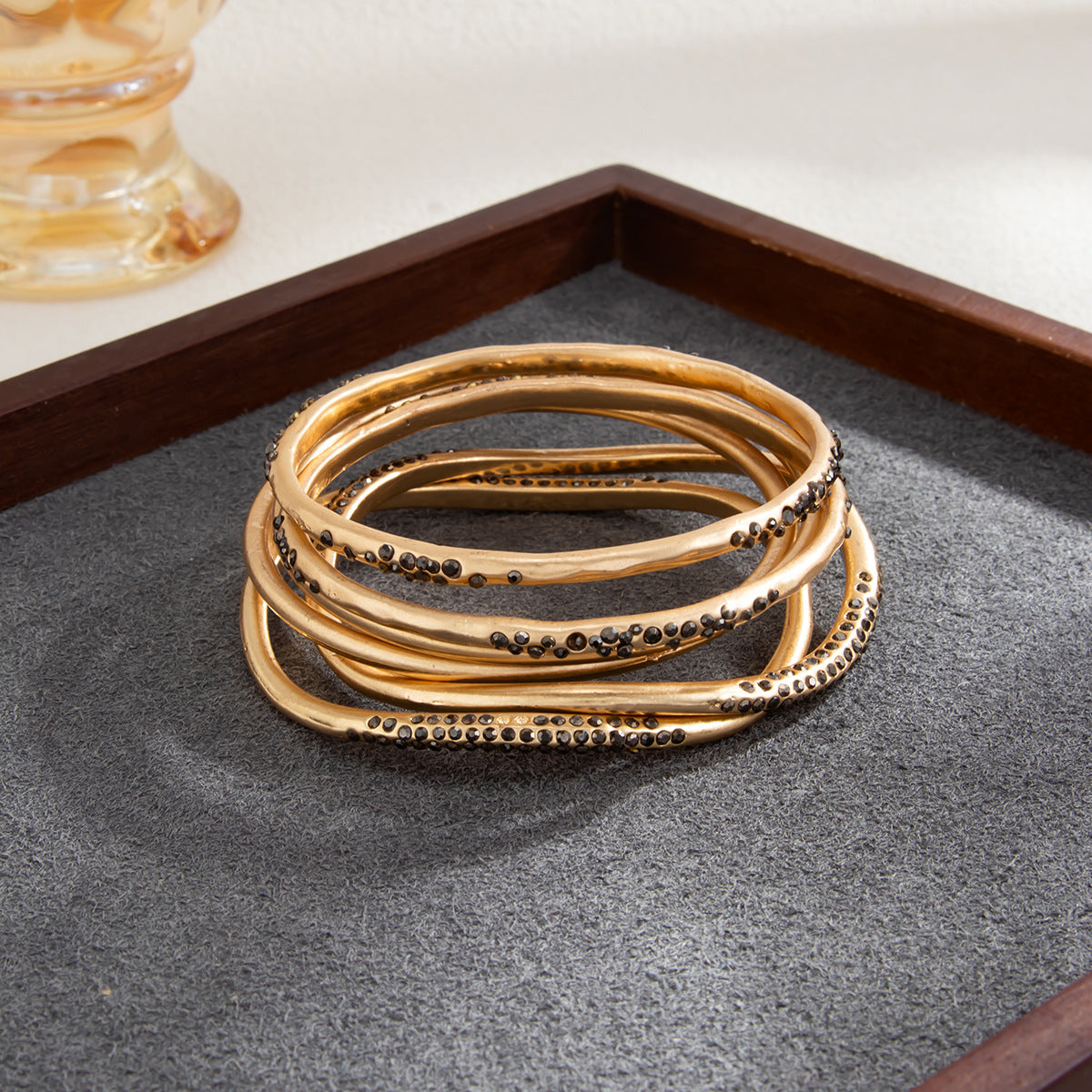 Planderful Vienna Verve Retro Zircon Bracelet Set Fine Jewelry For Women European American Style Stacked Statement
