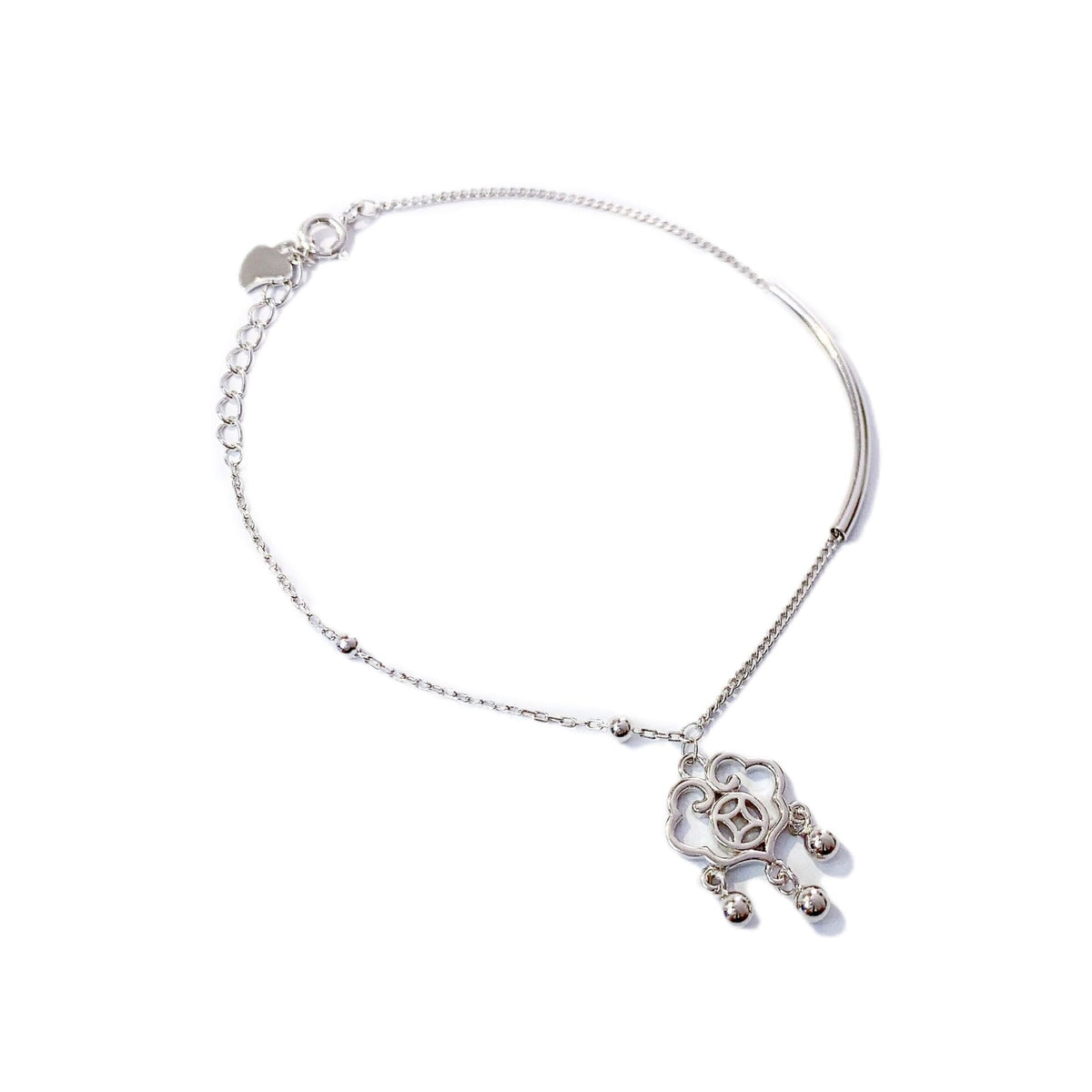 Minimalist Ruyi 925 Sterling Silver Bracelet