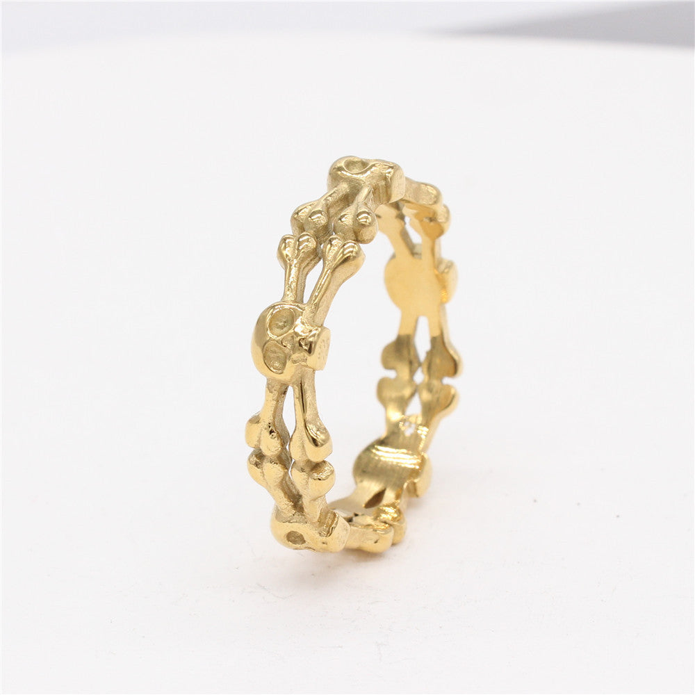 Retro Skull Band Titanium Steel Ring