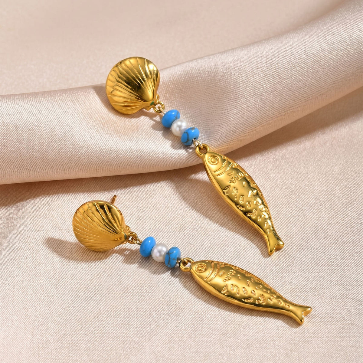 Stainless Steel Pearl Earrings
