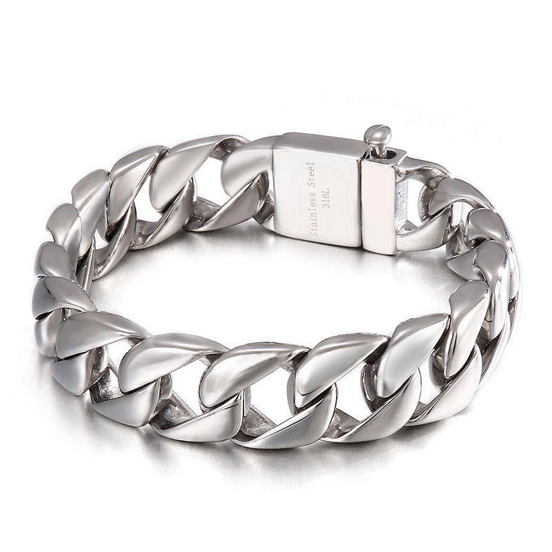 Trendy Titanium Steel Smooth Bracelet for Men - Korean Fashion Jewelry