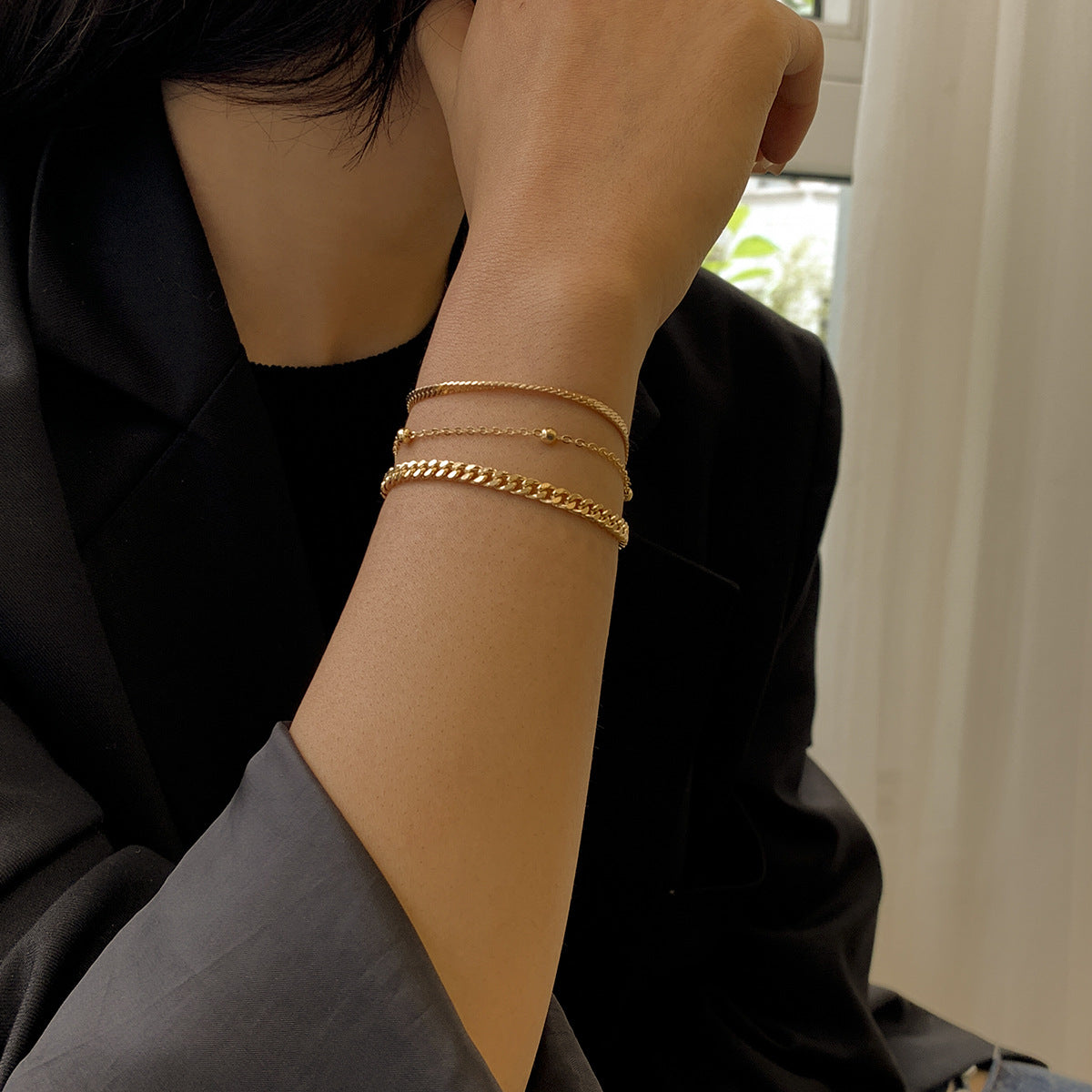 Planderful Snake Bone Chain Bracelet For Women Hollow Design Statement Jewelry Vienna Verve Collection