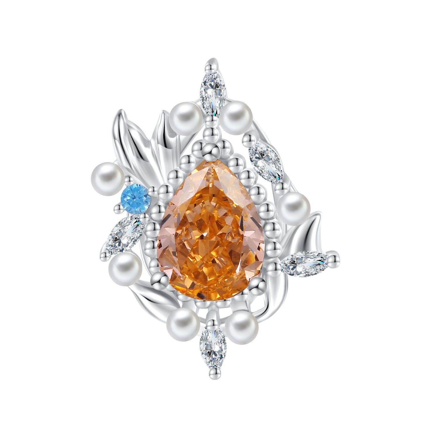 Planderful Everyday Genie Necklace – Creative Niche Goldfish Tail Pearl Silver Chain