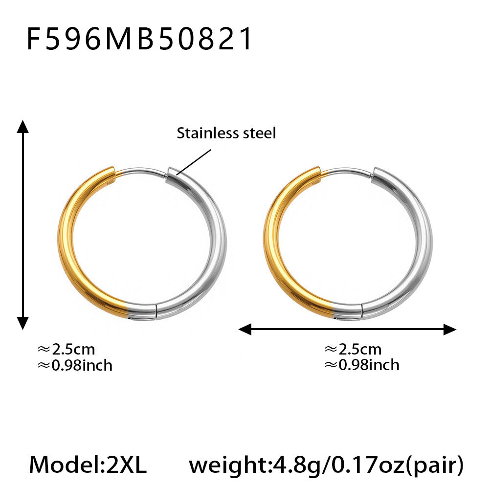 Planderful Minimalist Stainless Steel Circle Earrings Unisex