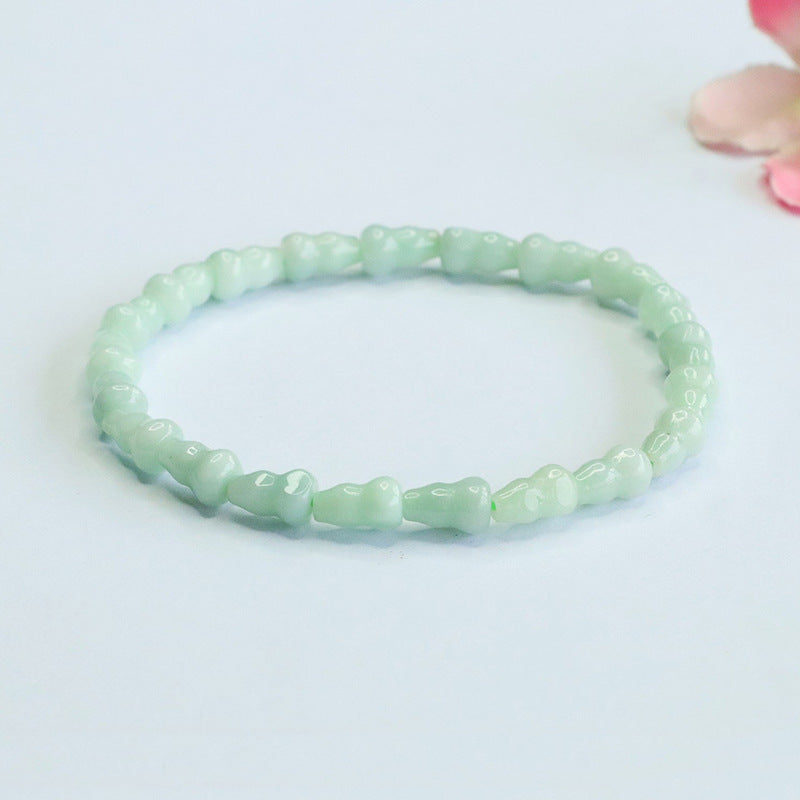 Jadeite Gourd 5 mm Beaded Bracelet