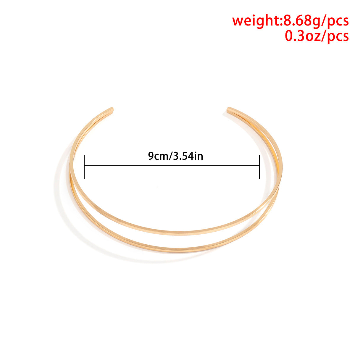 Hollow Double-Layer C-Shaped Arm Bracelet Business Sweet And