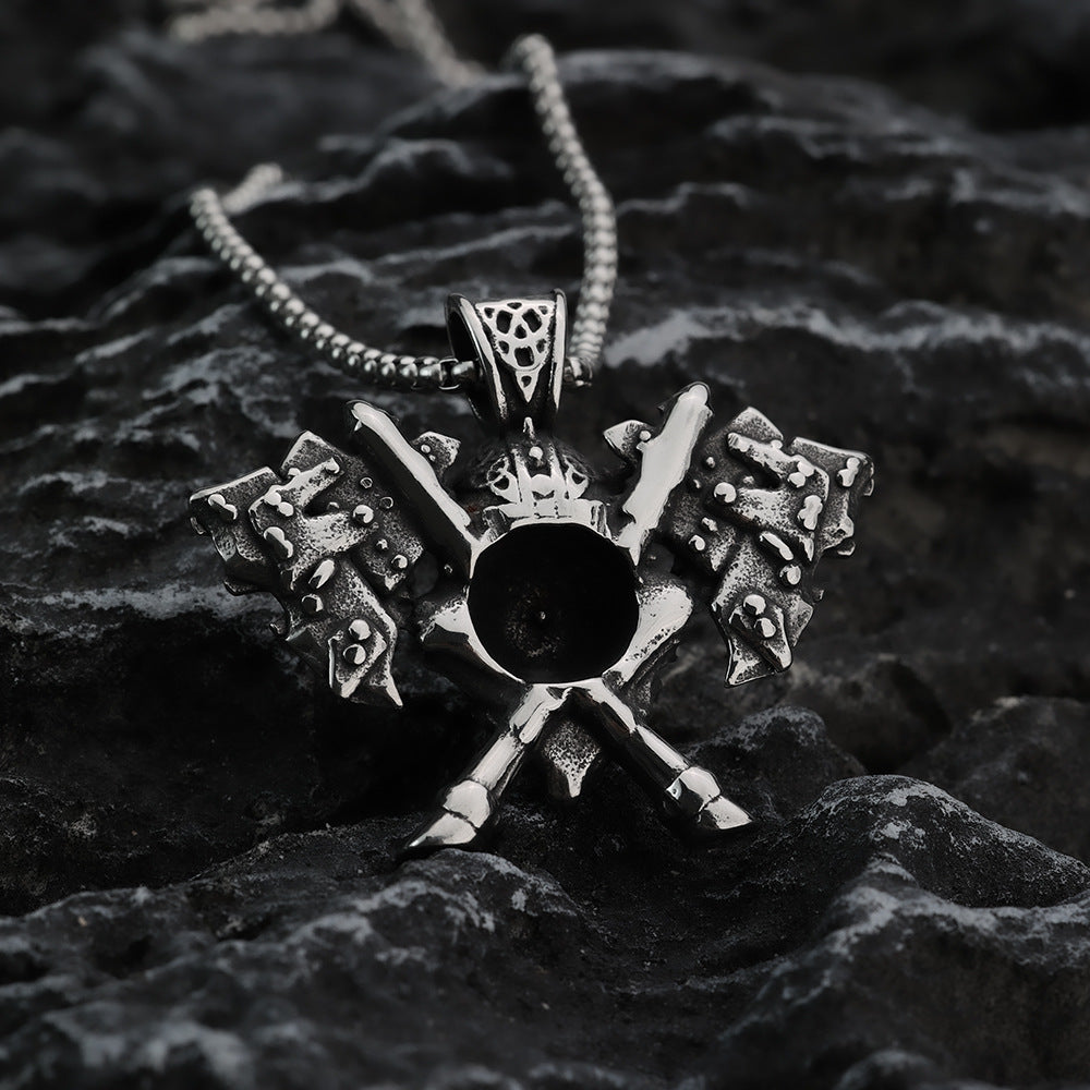 European And American Retro Stainless Steel Men's Pendant Necklace