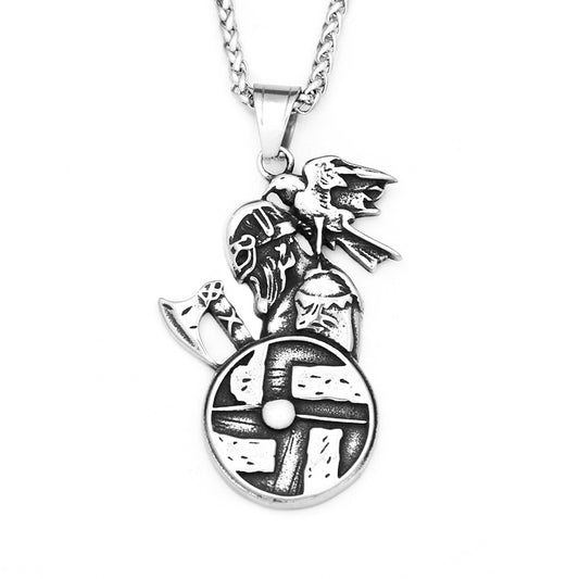 Vintage Viking Stainless Steel Pendant Necklace