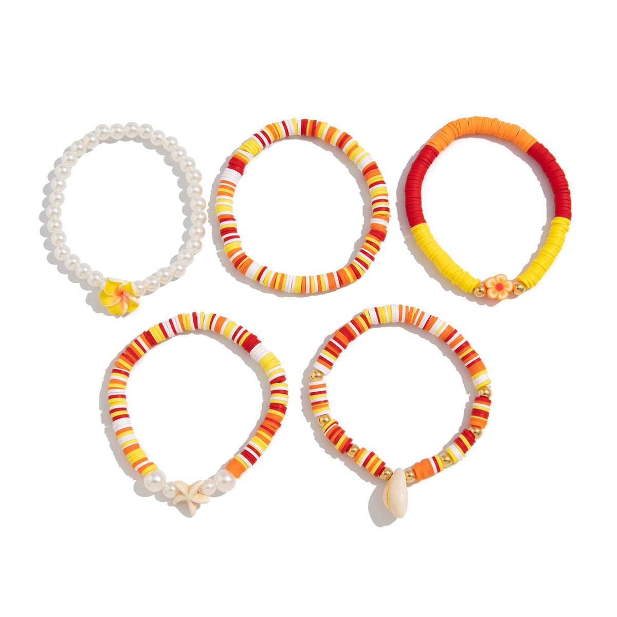 Planderful Vienna Verve Bracelet Set – Bohemian Beaded Flower Design