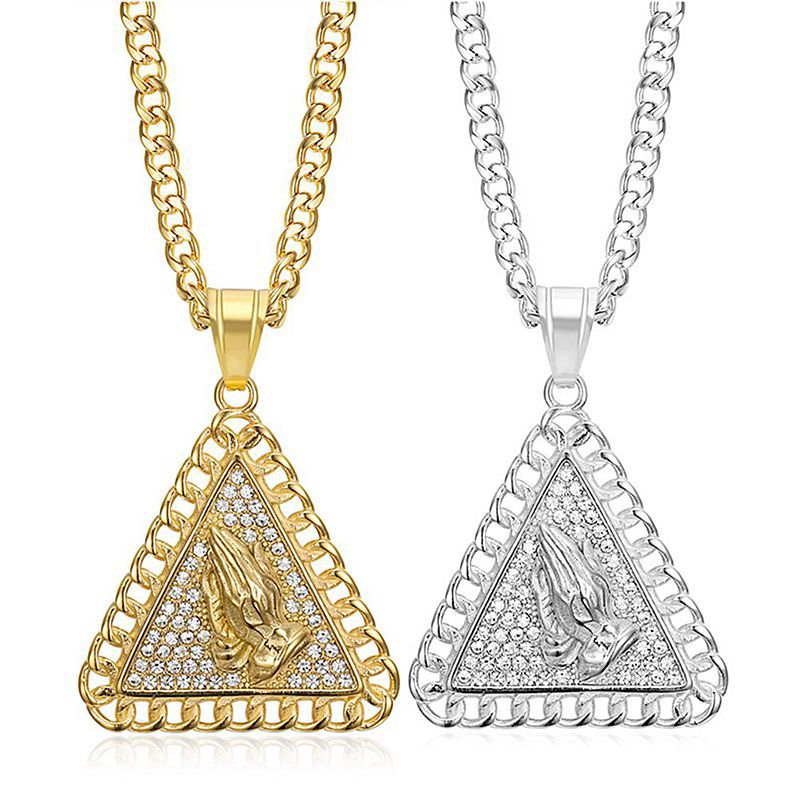Rhinestone Necklace - Statement Hip Hop Pendant