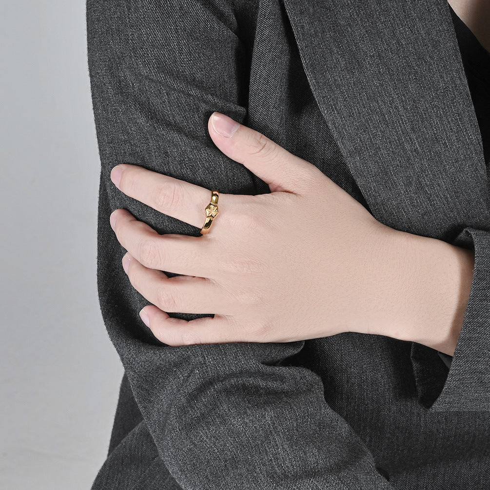 Cross-Border Neutral Style Titanium Steel Women Wedding Ring