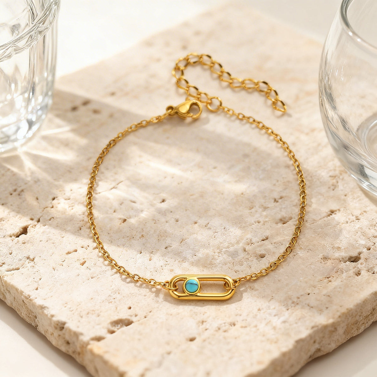 Turquoise Stainless Steel Necklace