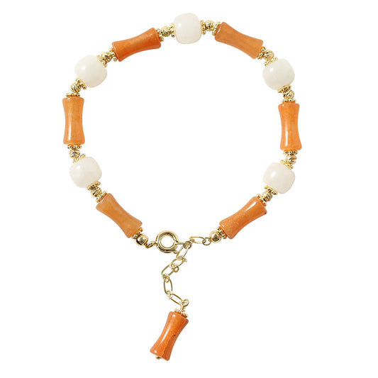 Elegant Chinese Style Jade and Aventurine Bracelet - Fortune's Favor Collection