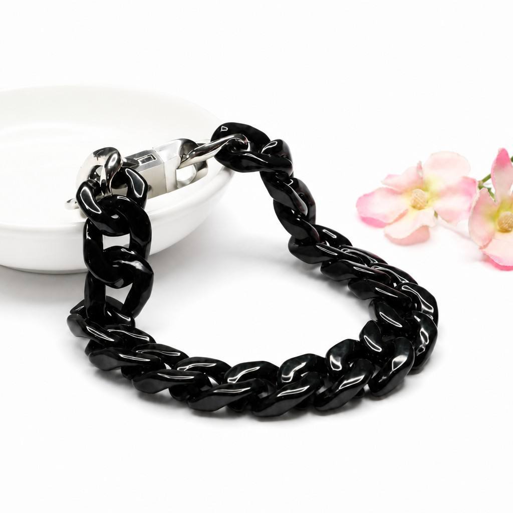 Jadeite Cuban Chain Bracelet