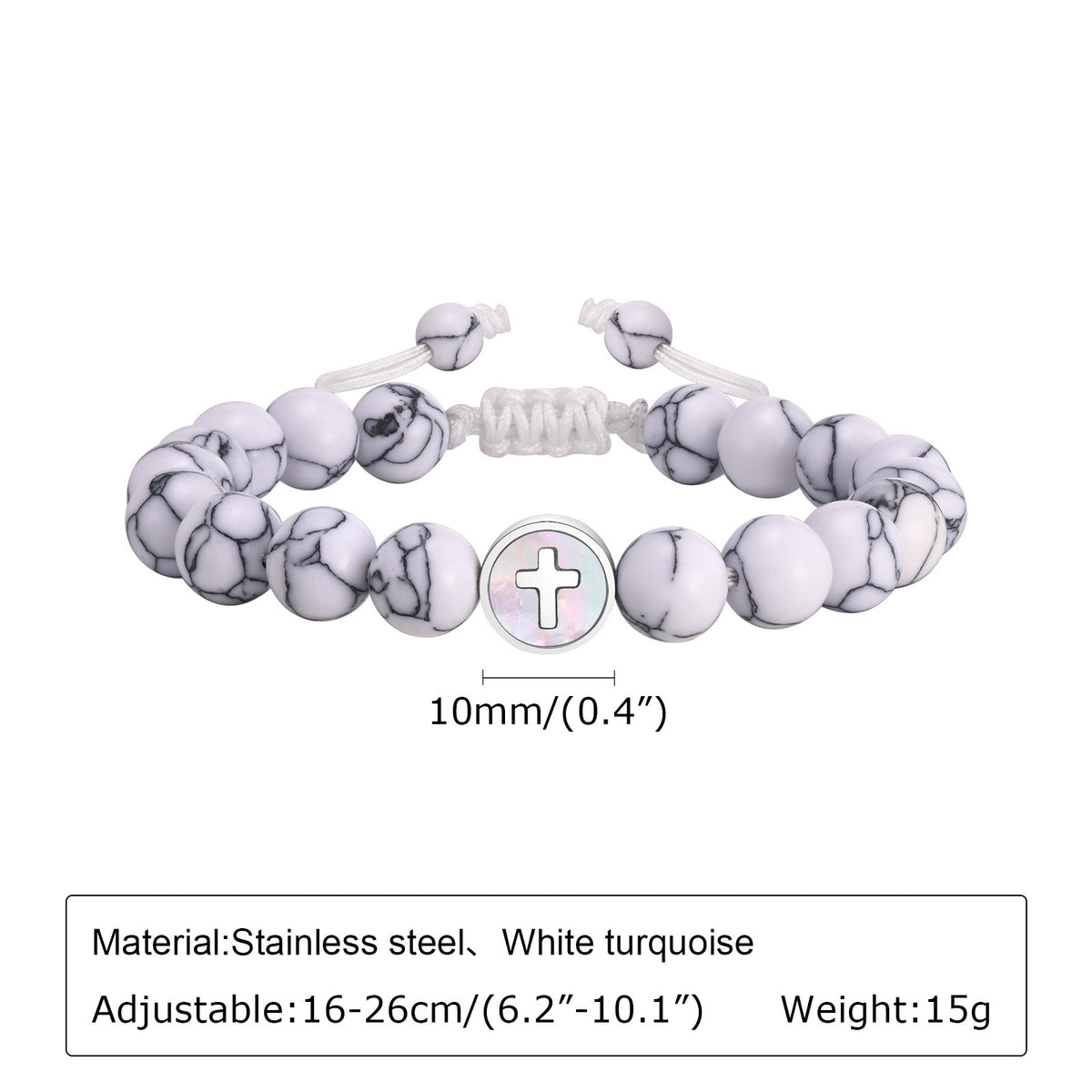 Cross Adjustable Stainless Steel Bracelet for Men