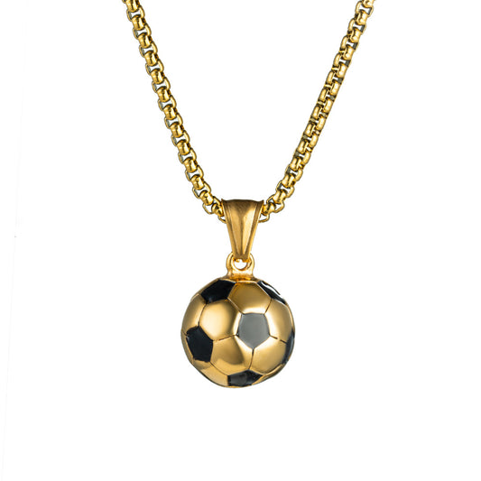 Planderful Football Necklace Stainless Steel Pendant For Men And Women Giftable Unisex Sports Jewelry