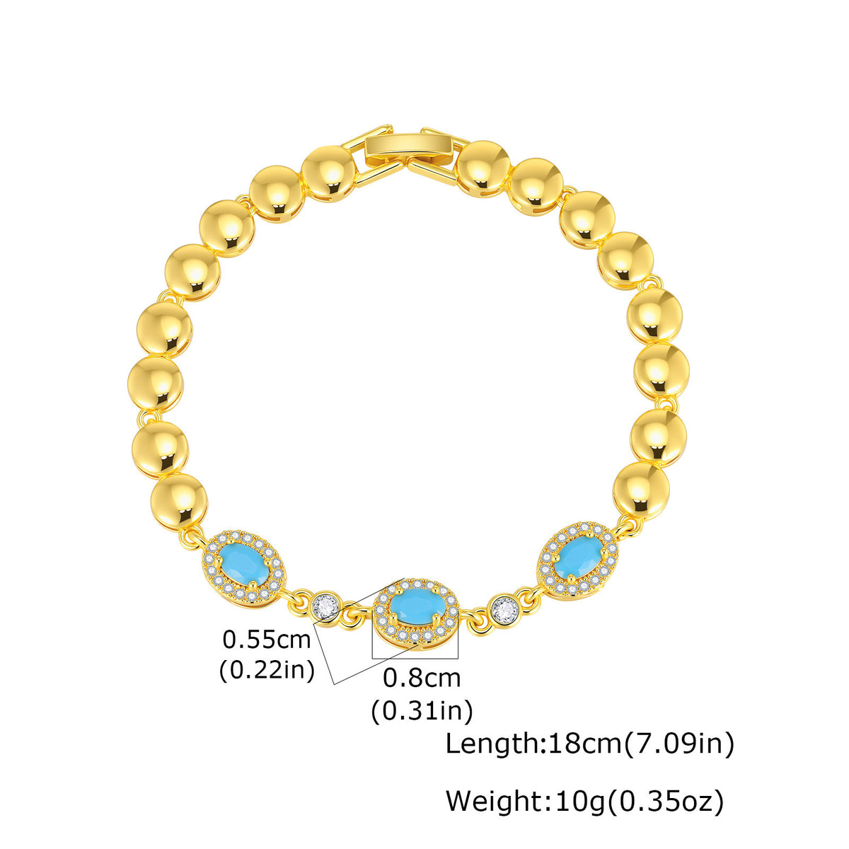 Zircon Copper Bracelet