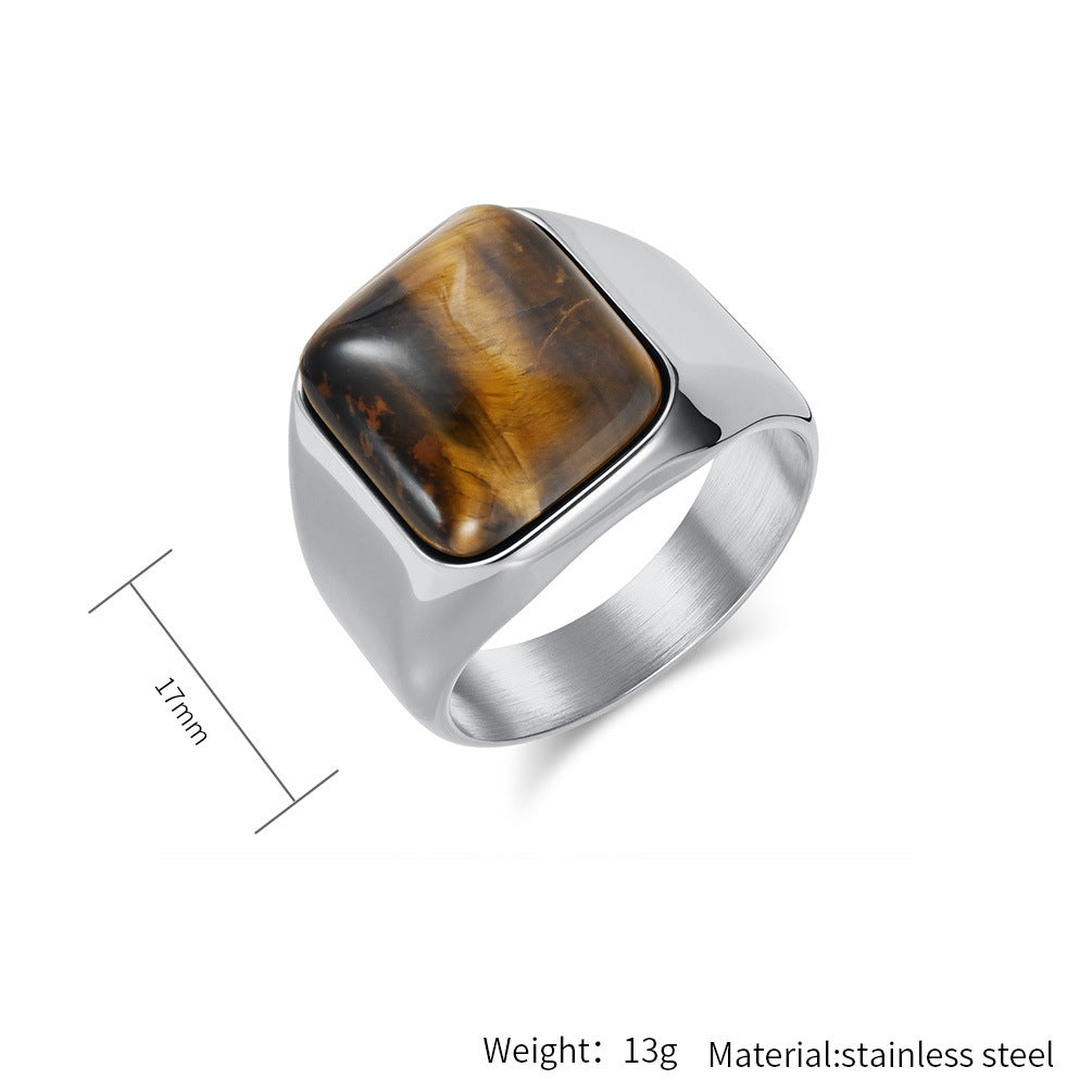 Tiger's Eye Ring - Elegant Literature-Inspired