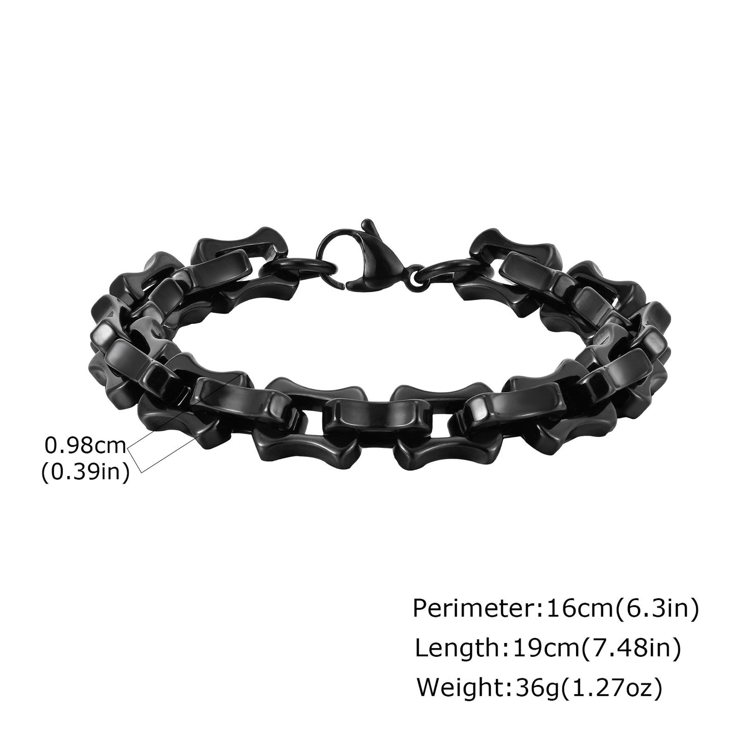 Planderful Stainless Locomotive Chain Bracelet For Men