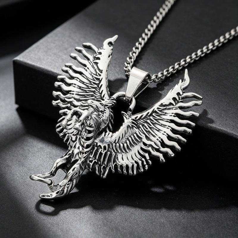 Year Of The Horse Necklace, Pegasus Phoenix Retro Old National Style Mythical Beast