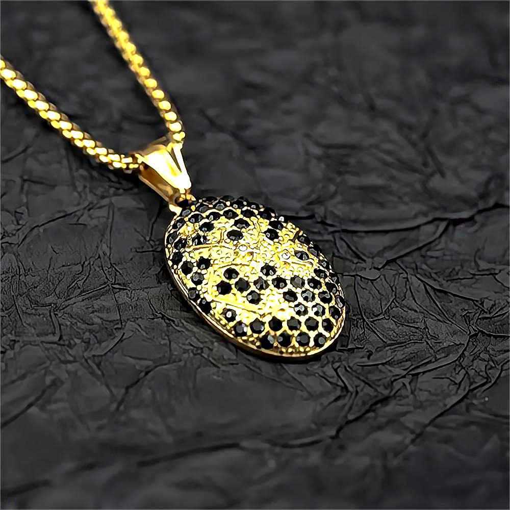 Zodiac Zircon Stainless Steel Pendant Necklace