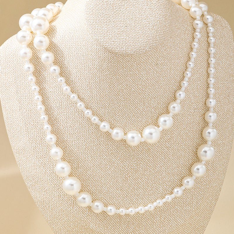 Planderful Vienna Verve Necklace – Elegant Double-Layer Pearl Design