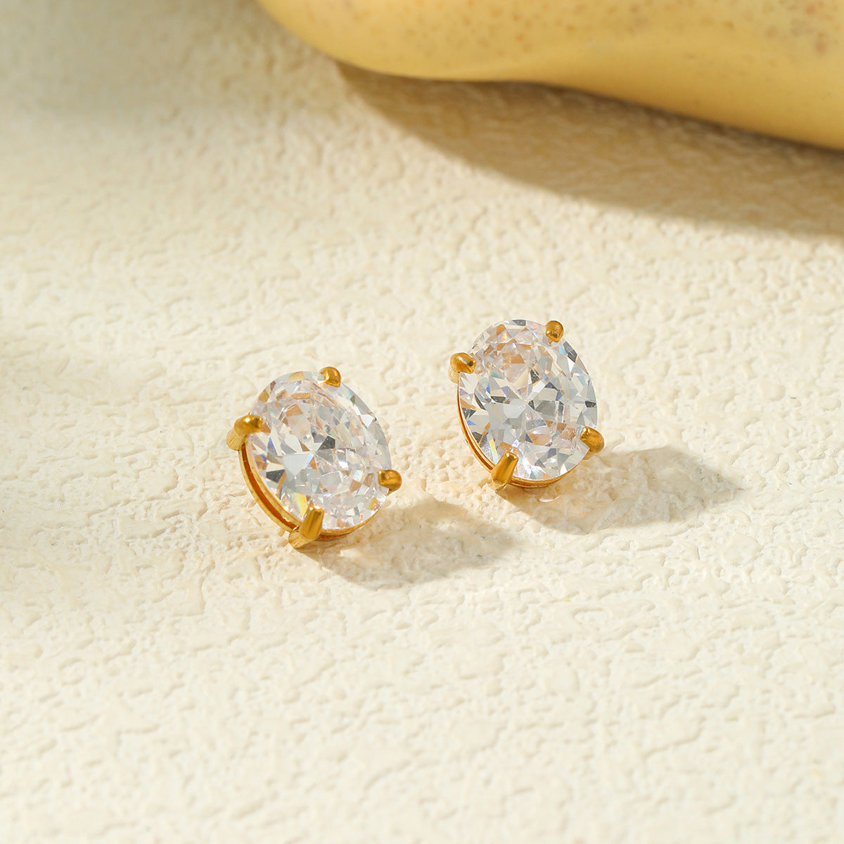 Planderful Vienna Verve Love Shaped Zircon Stainless Steel Stud Earrings For Daily Wear Fashion Lovers