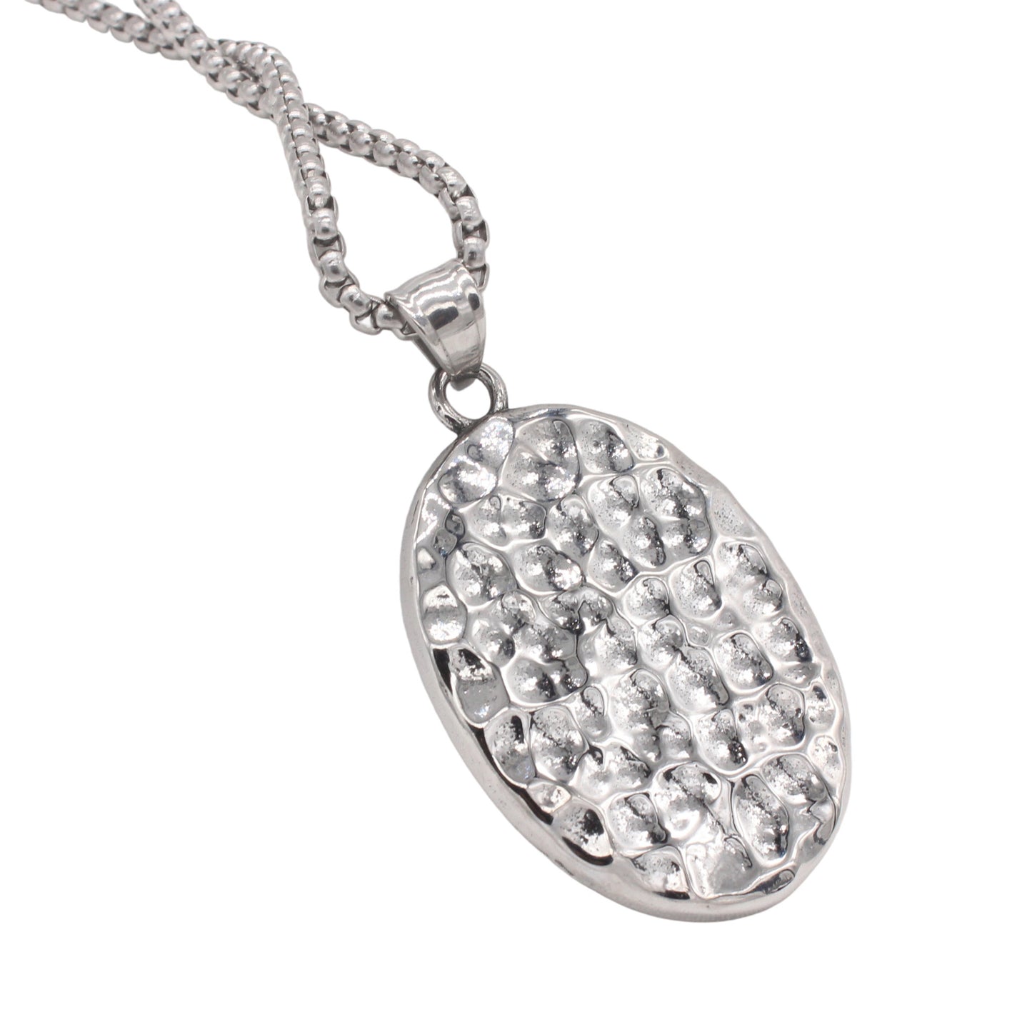 Planderful Jewelry Personalized Vintage Crown Skull Oval Pendant For Men Titanium Steel