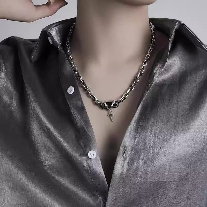 Planderful Jewelry Stainless Steel Necklace Unisex Collarbone Chain For Everyday Style
