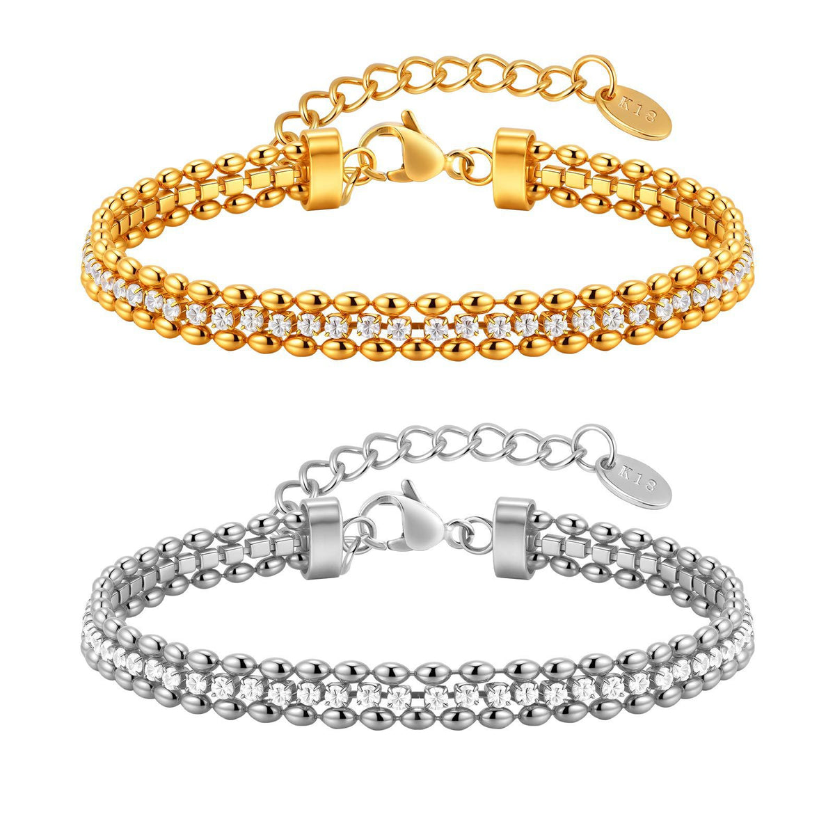 Zircon Vintage Stainless Steel Bracelet