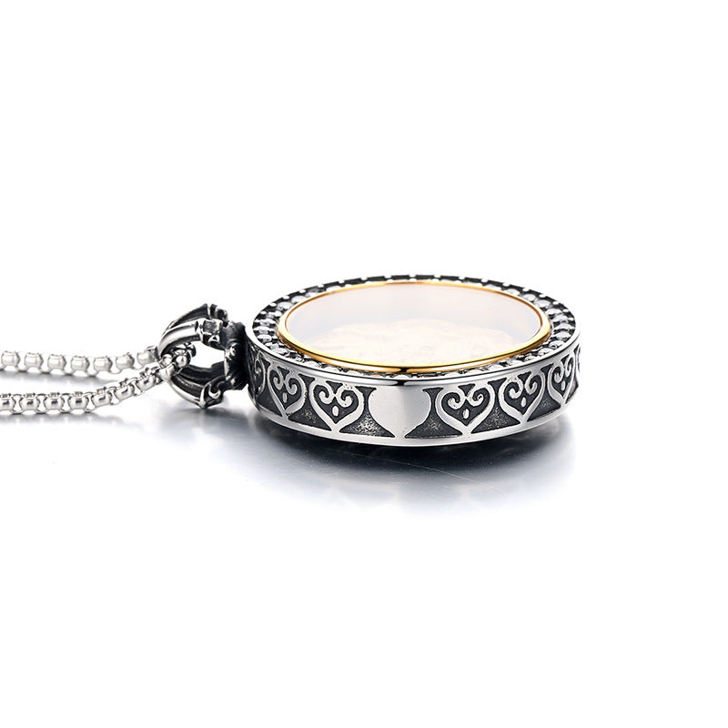 Zircon Necklace - Vintage Tibetan Dragon Pendant