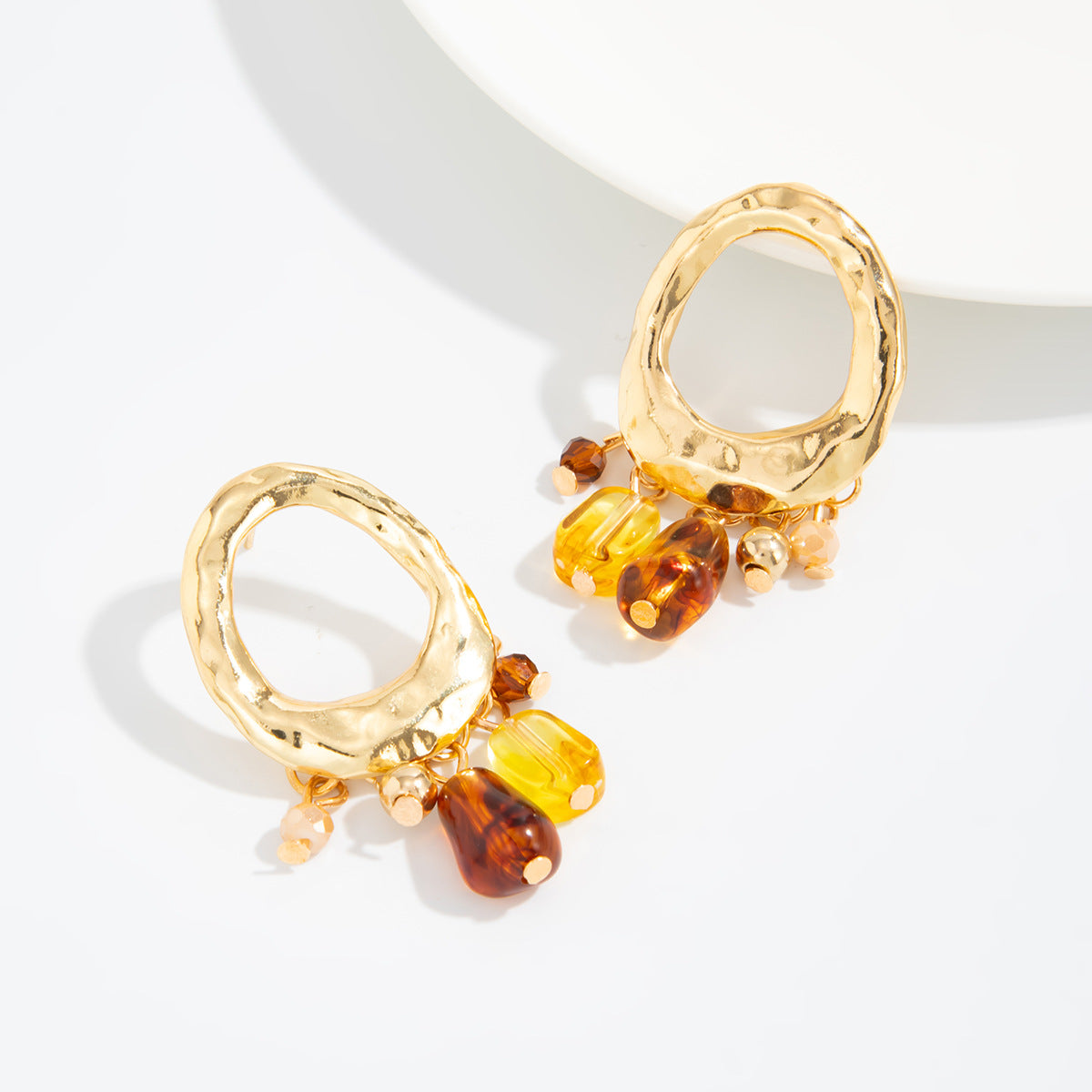 Planderful Vienna Verve Geometric Resin Earrings For Modern Women Bold Statement
