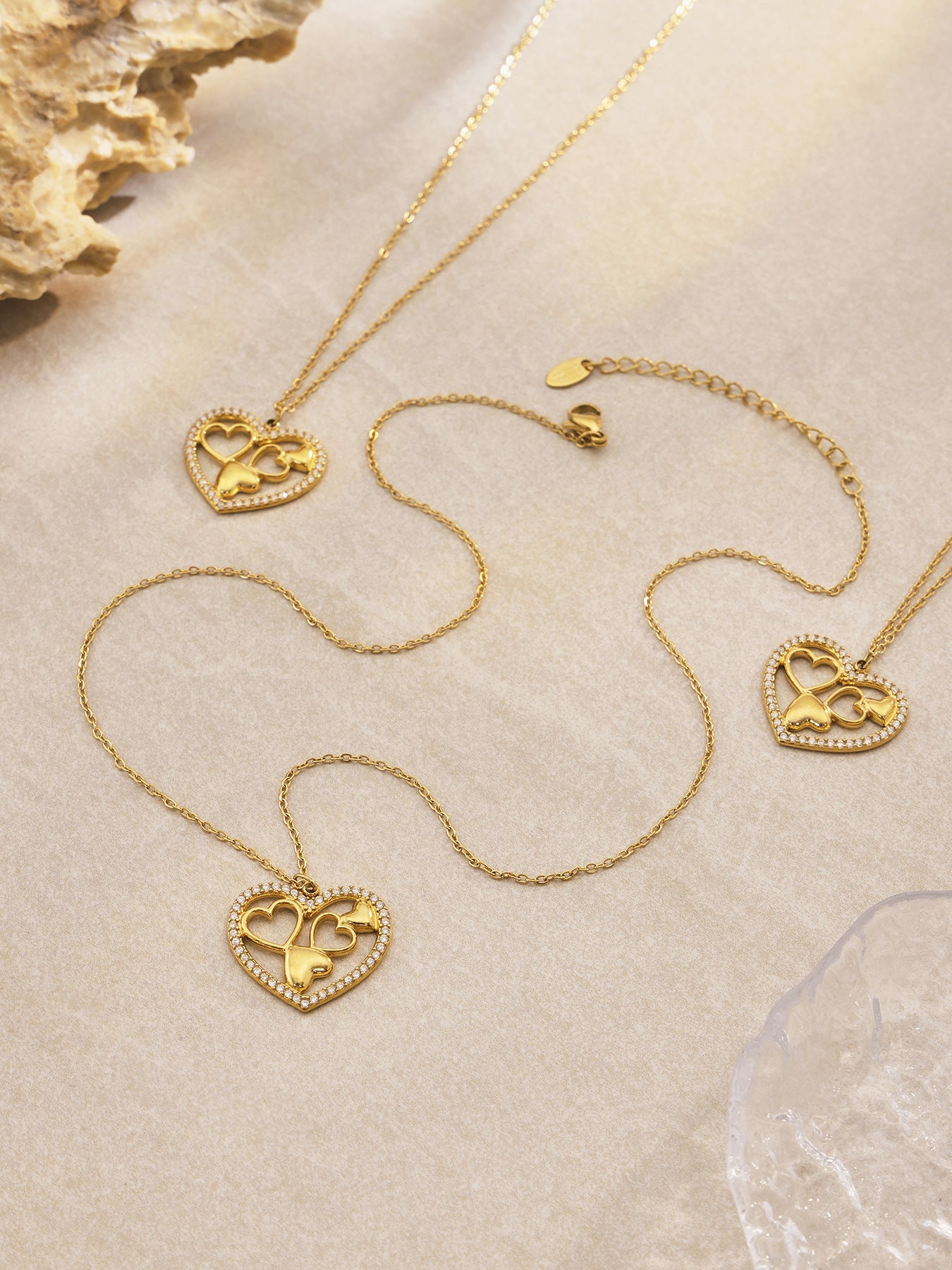 Planderful Zircon Necklace Versatile 18k Gold Plated Women