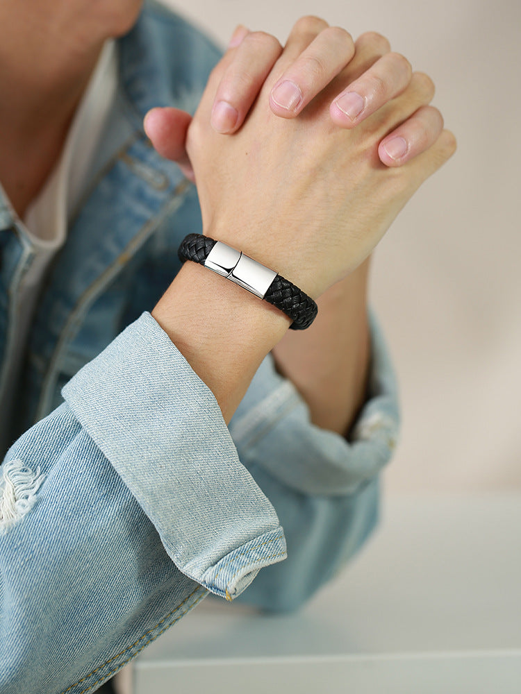 Stainless Steel European American Cross-Border Men's ZP Bracelet