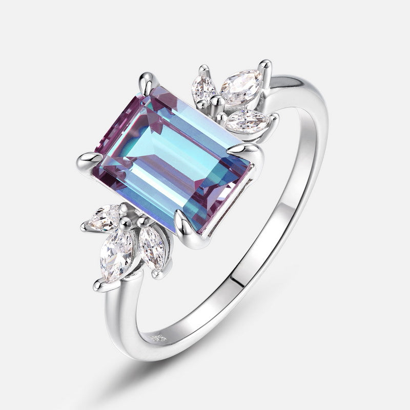 Planderful Jewelry Alexandrite Ring In Sterling Silver Everyday Genie Collection Elegant Ring For Daily Wear