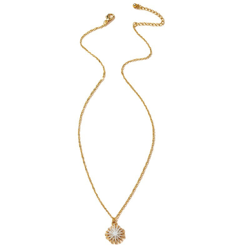 European Sunflower Dripping Oil Necklace - Vienna Verve Collection