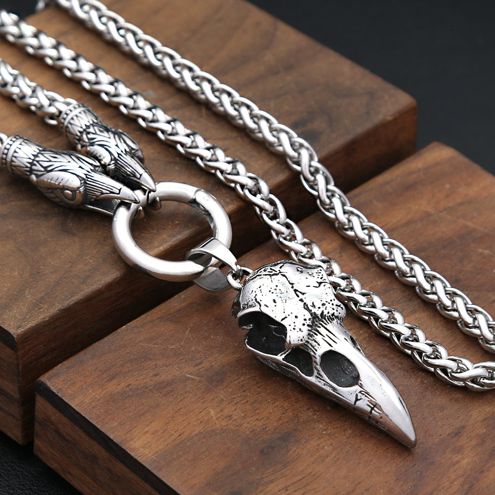 Skull Viking Stainless Steel Men's Pendant Necklace
