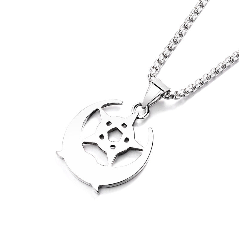 Titanium Steel Necklace – Statement Viking Pentagram