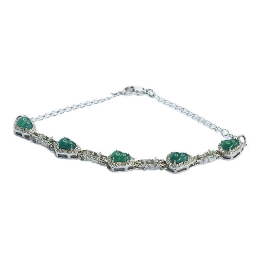 Blue Water Jadeite Gourd 7.8*5.8 mm Bracelet
