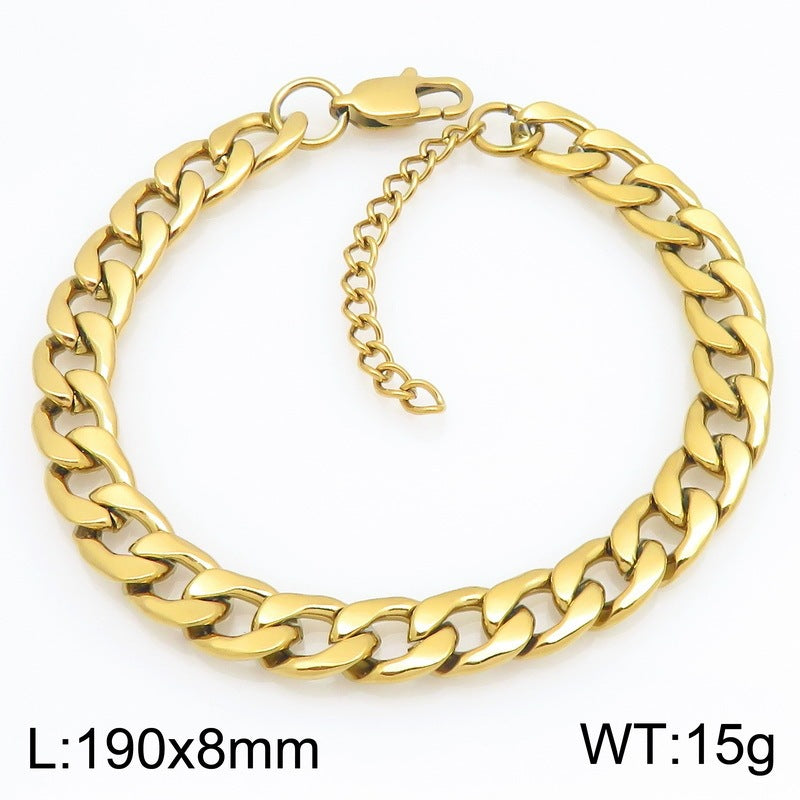 Minimalist Figaro Chain Stainless Steel Bracelet – Unisex Nk Chain Adjustable Handmade
