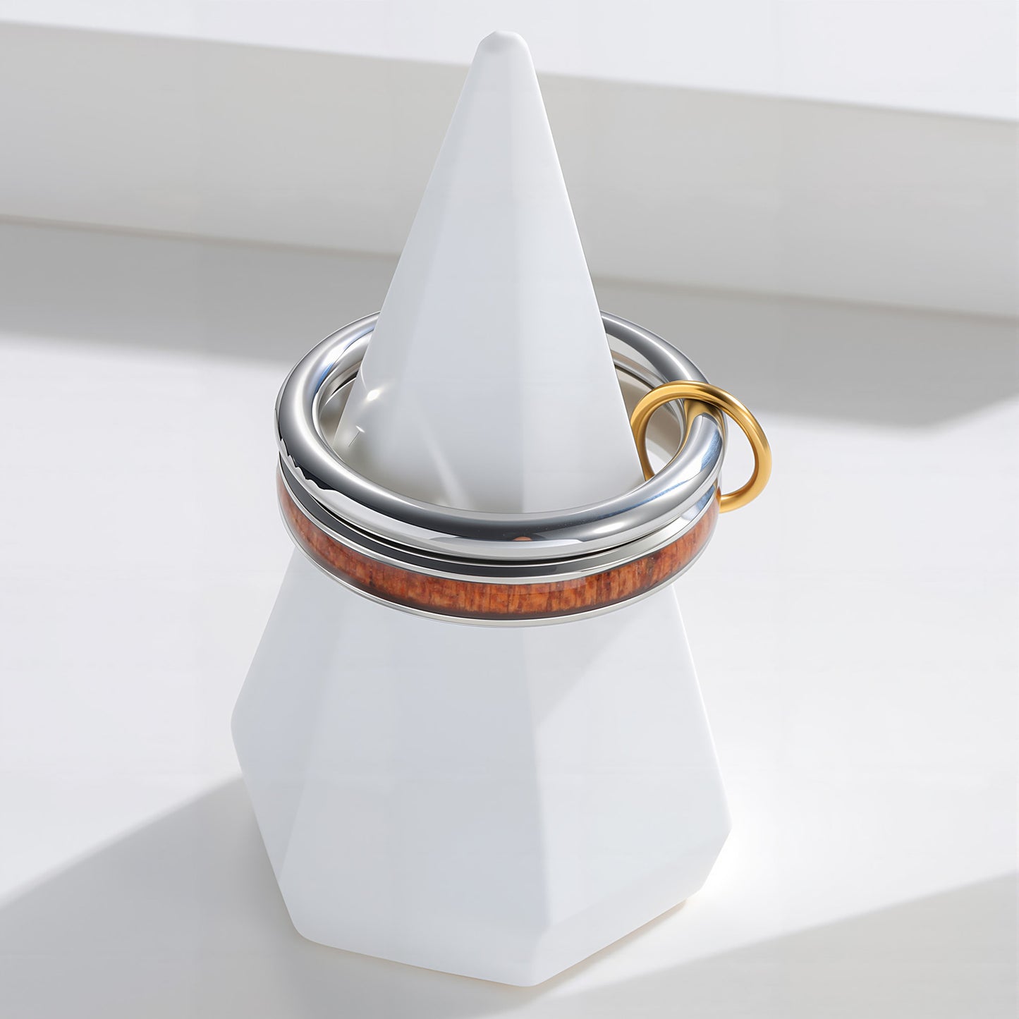 Planderful Stainless Steel Rings Stacked For Men Premium