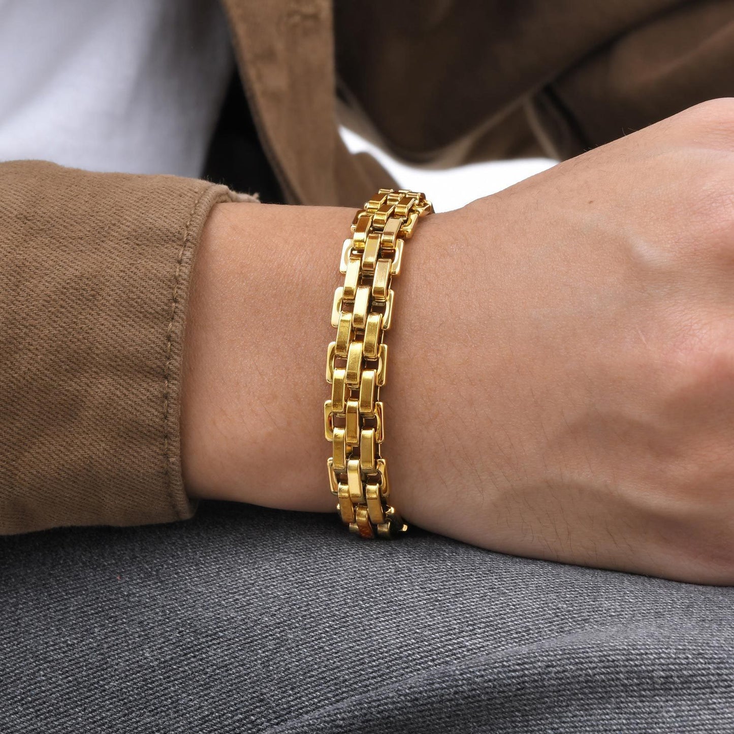 Planderful Mens Stainless Steel Bracelet Exquisite Everyday