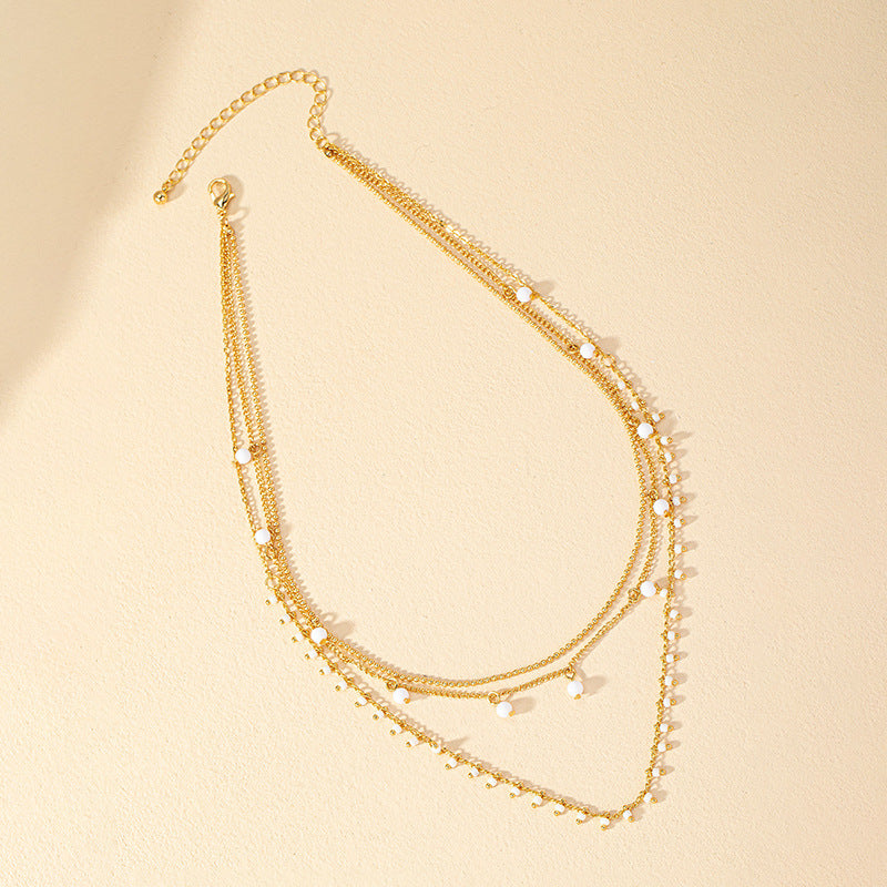Sleek and Elegant Layered Collarbone Necklace - Vienna Verve Collection