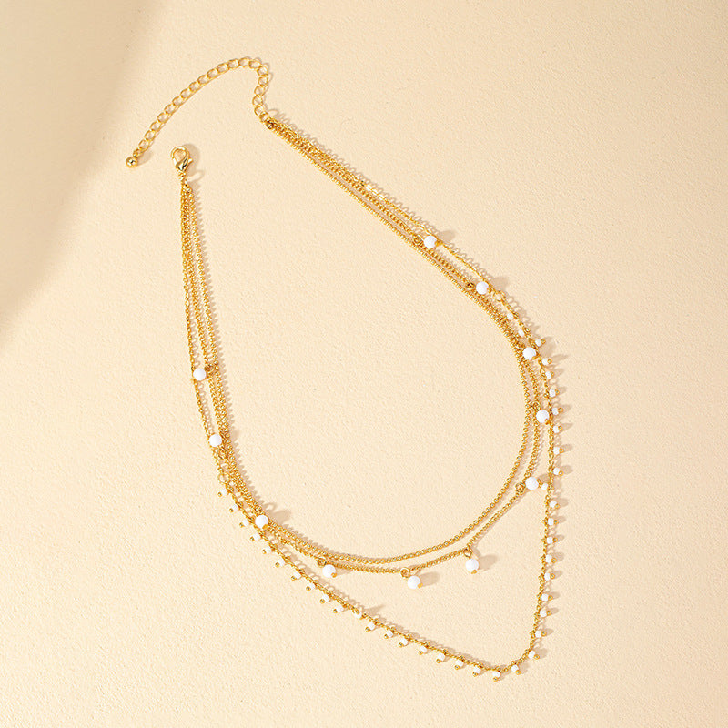 Sleek and Elegant Layered Collarbone Necklace - Vienna Verve Collection