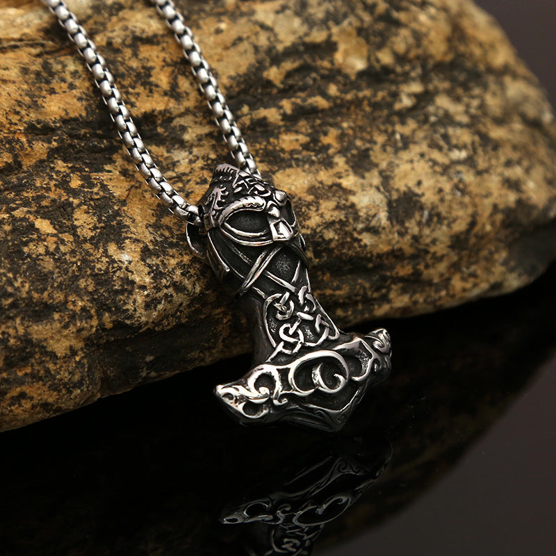 Cross-Border Explosion Pure Stainless Steel Necklace for Men